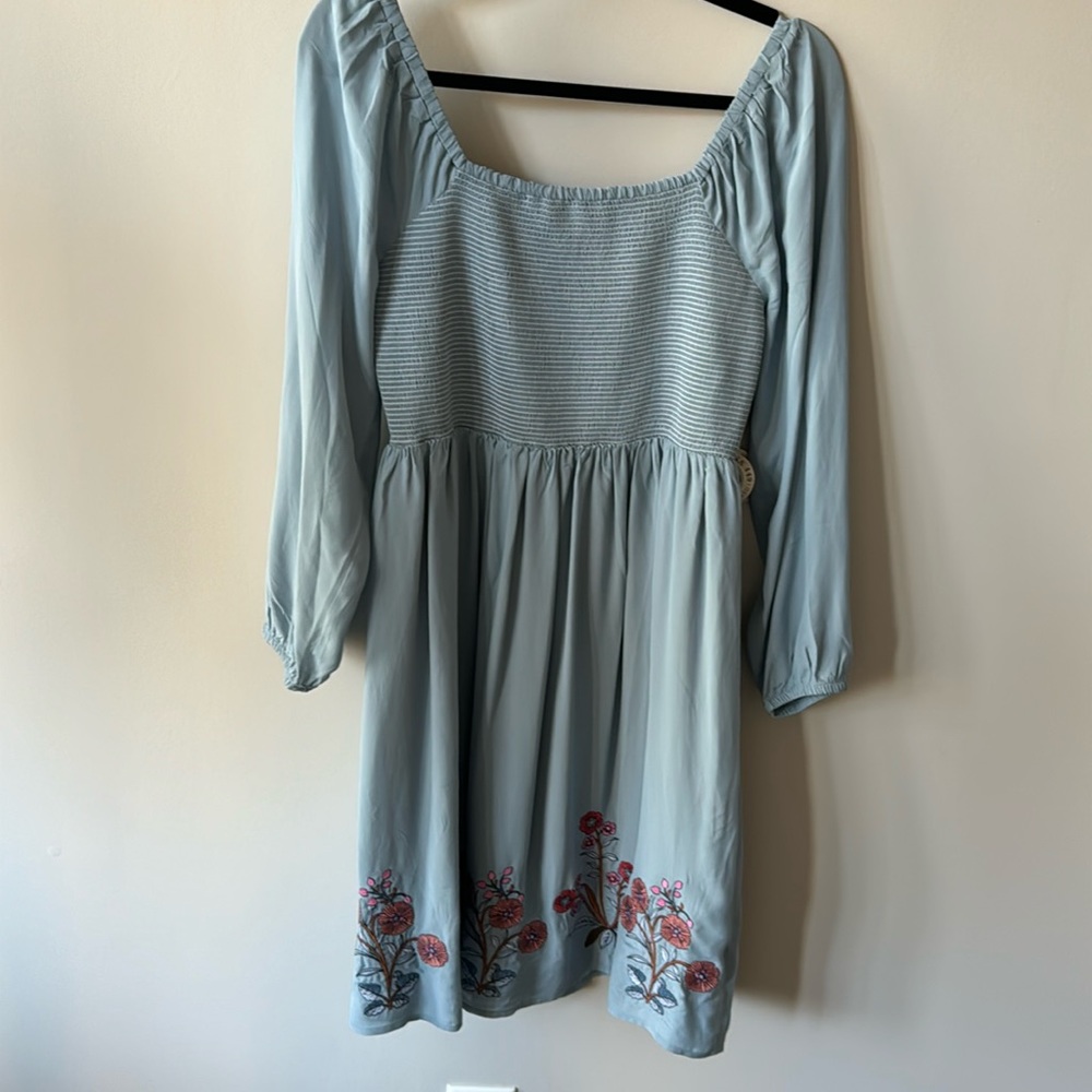 Spartina 449 pale blue ruched dress - size S